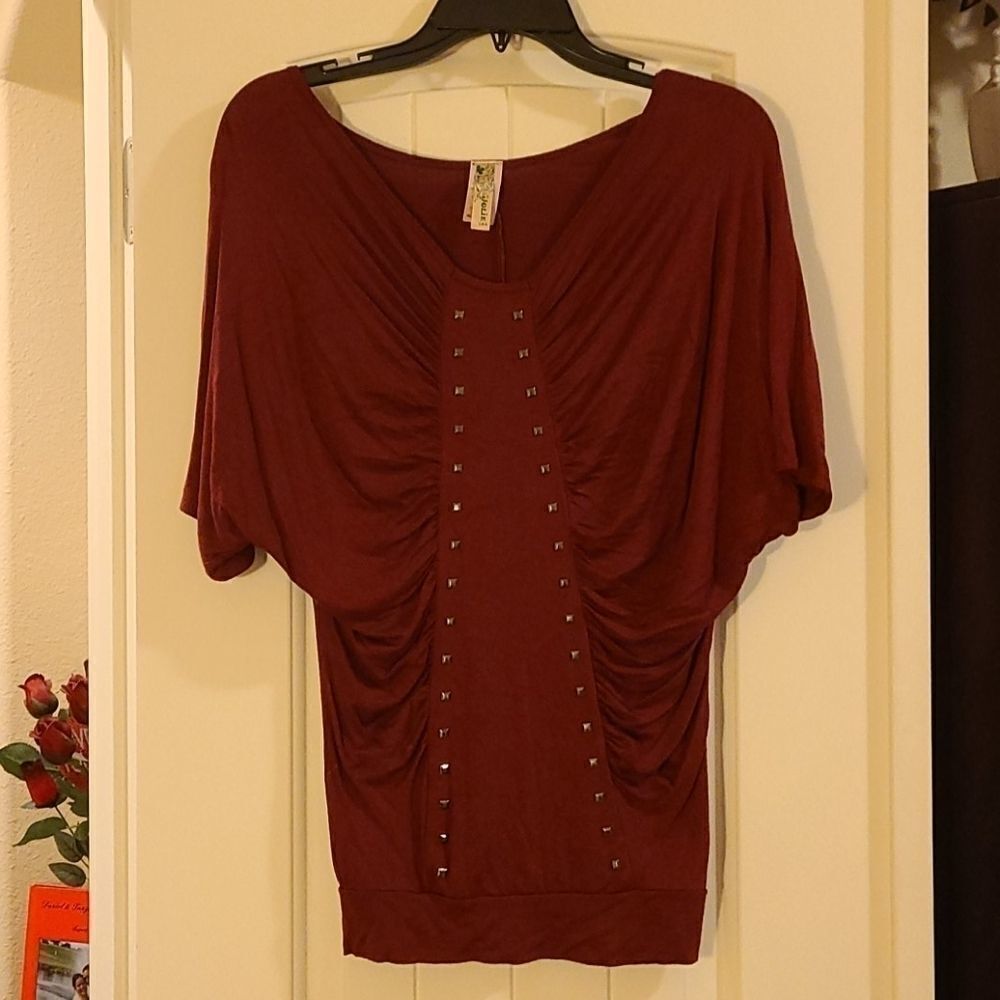 Jolie- Rust colored blouse